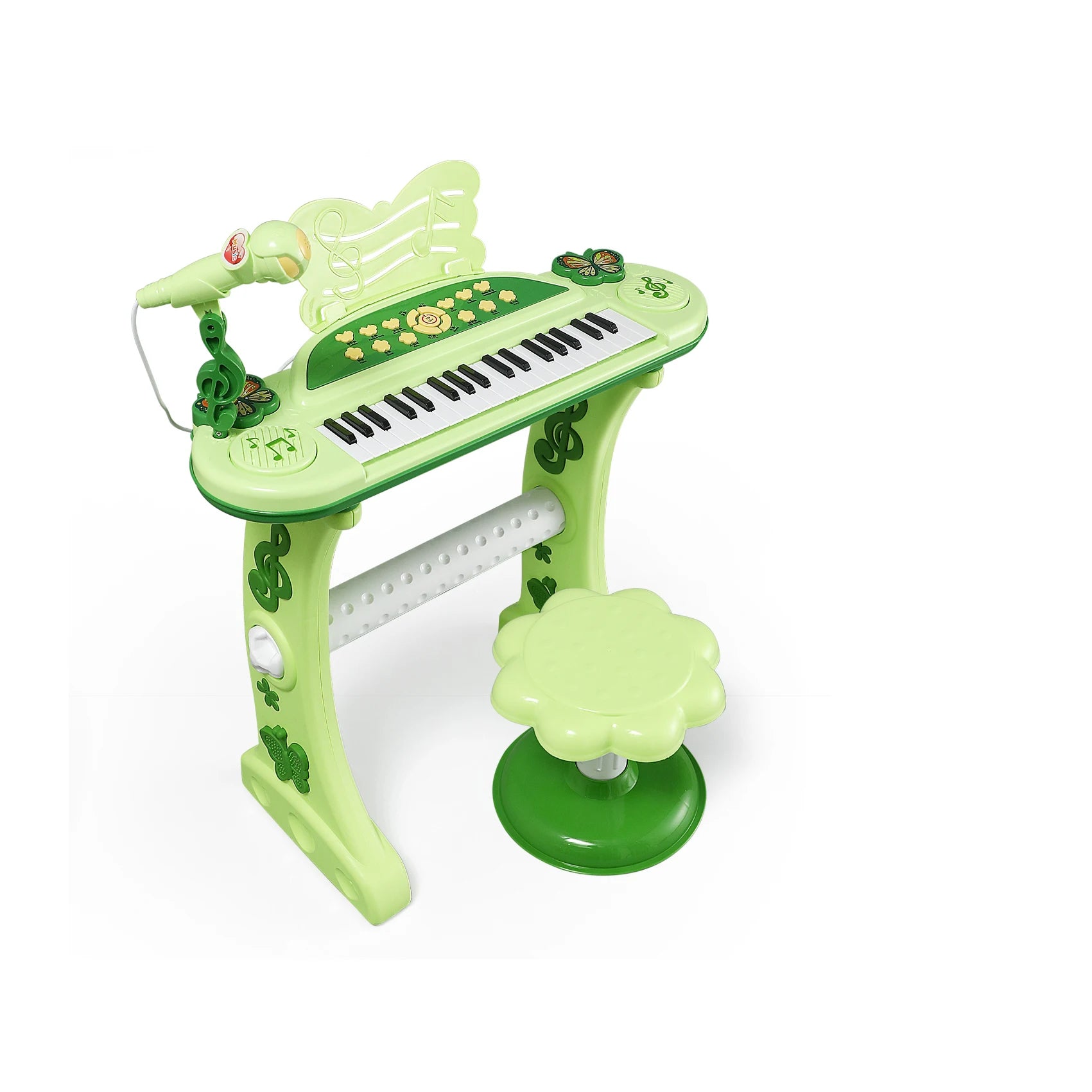 PIANO MUSICAL CON SILLA Y MICRÓFONO 🎶