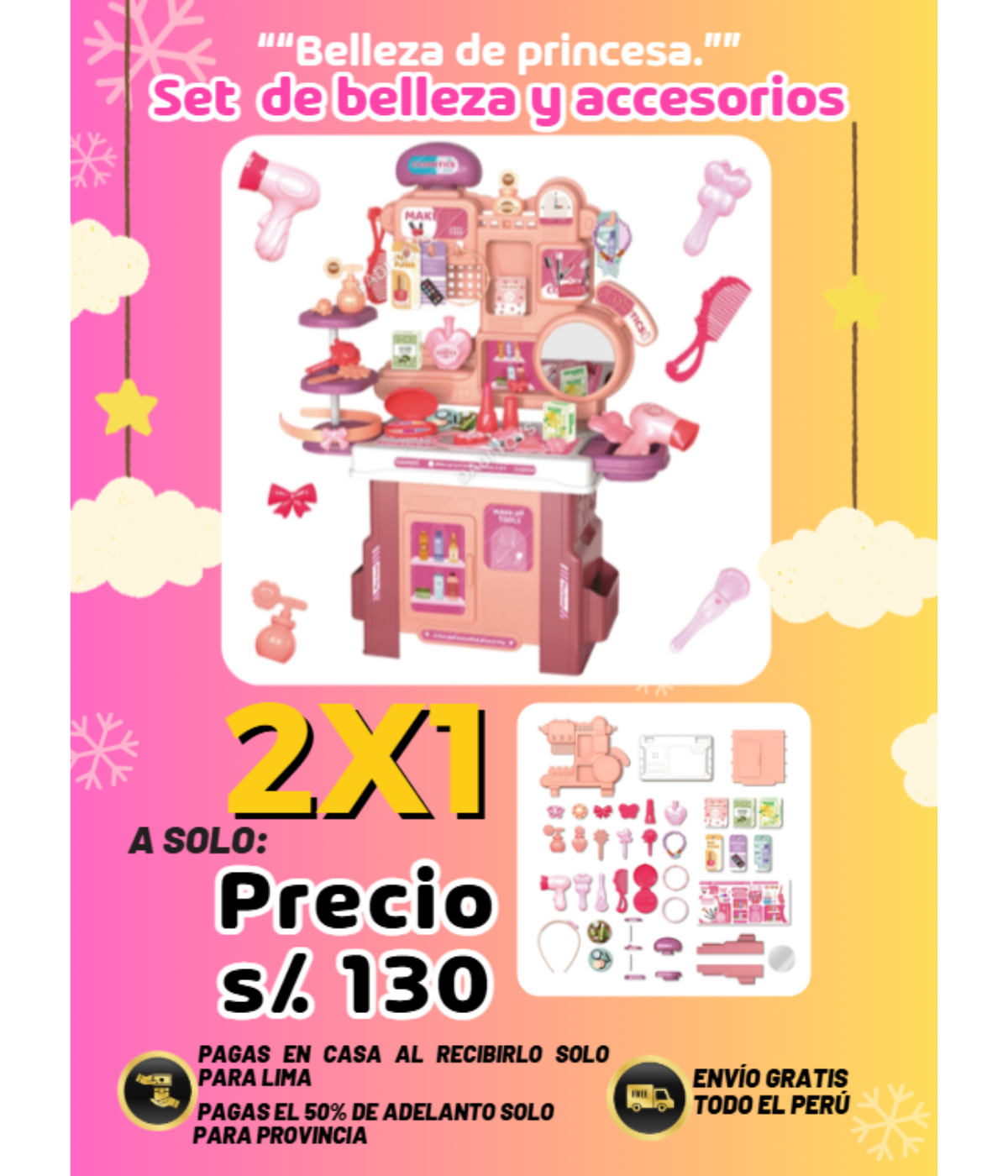Set de belleza y accesorios (42 piezas)