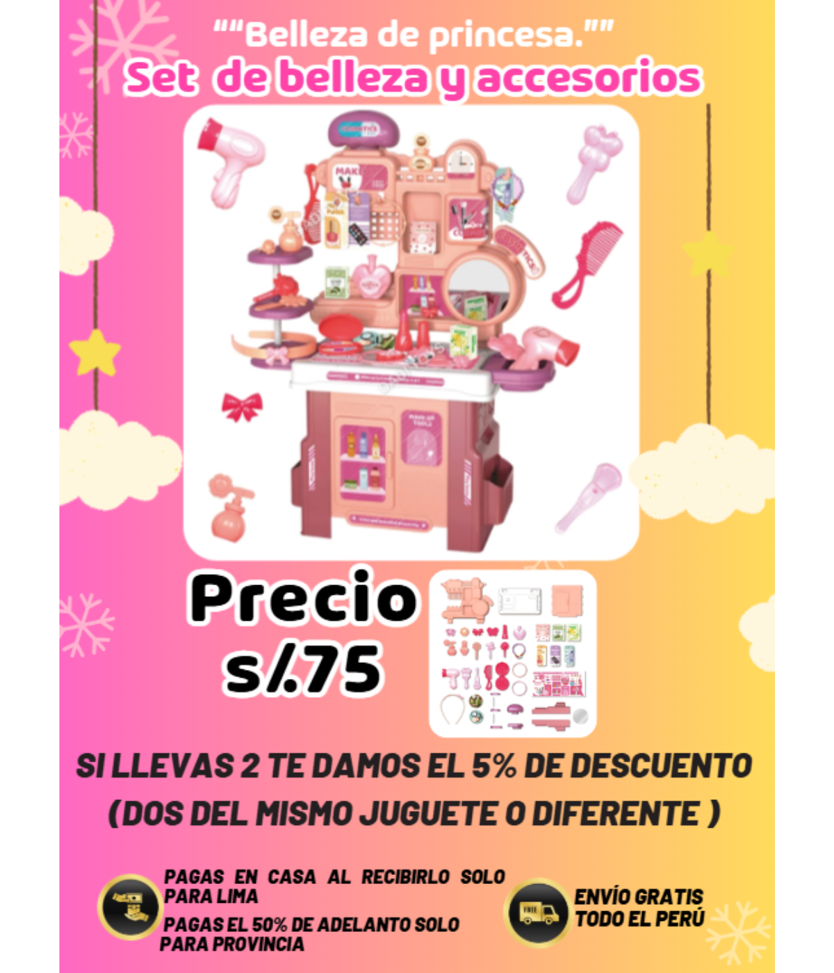 Set de belleza y accesorios (42 piezas)