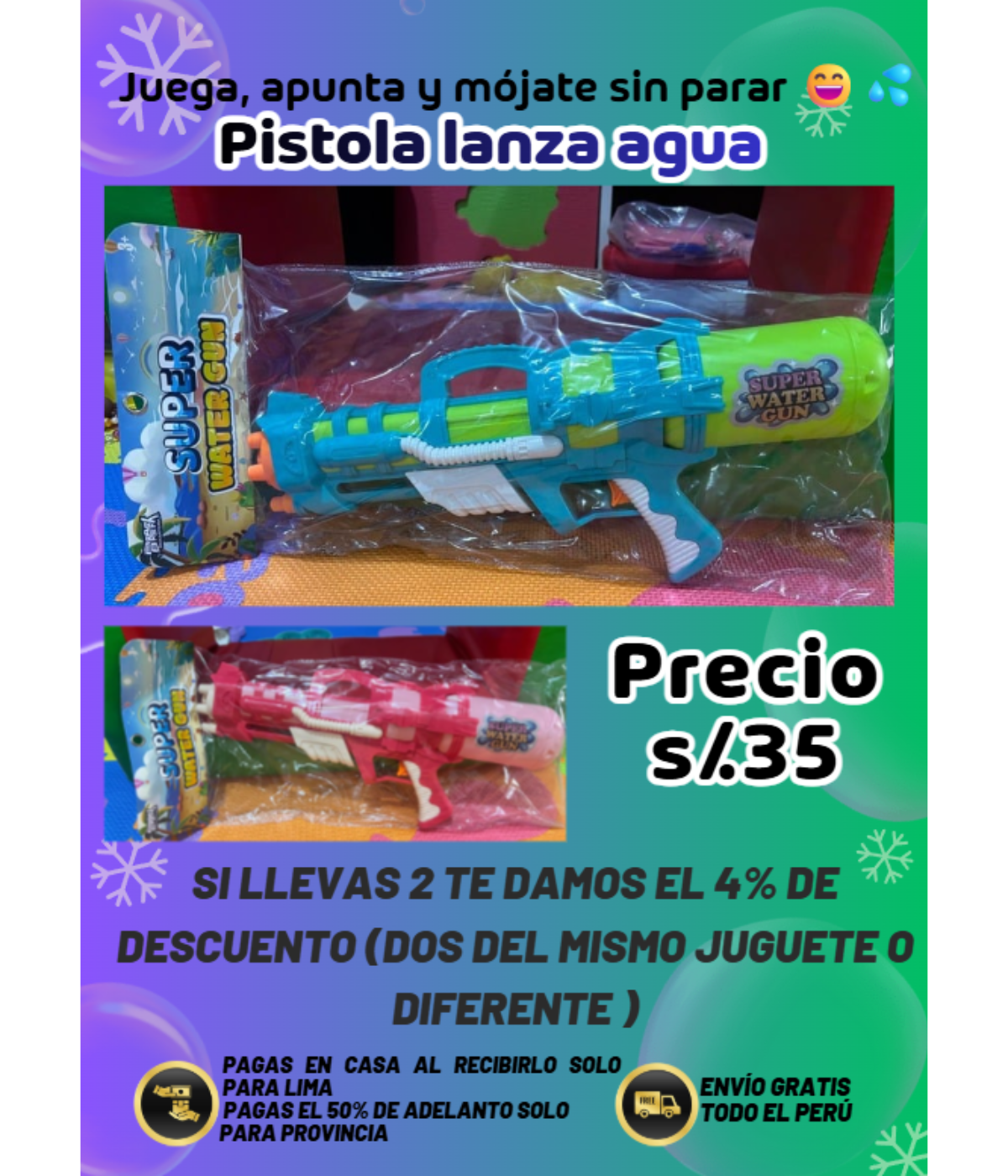 Pistola lanza agua