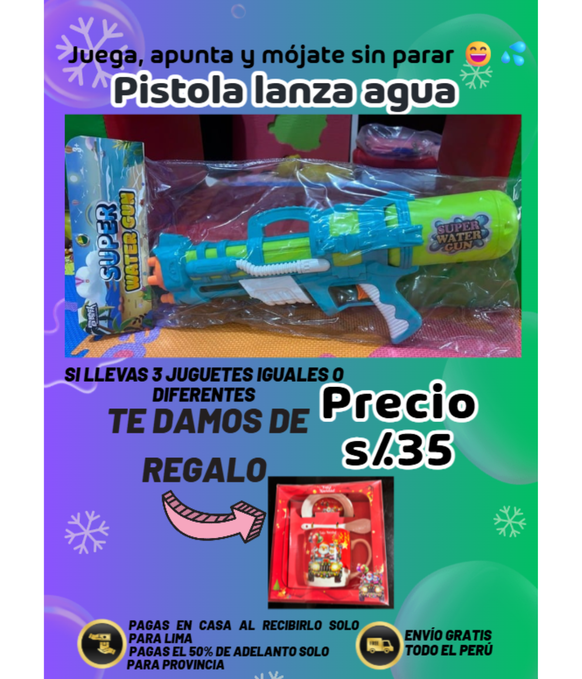 Pistola lanza agua