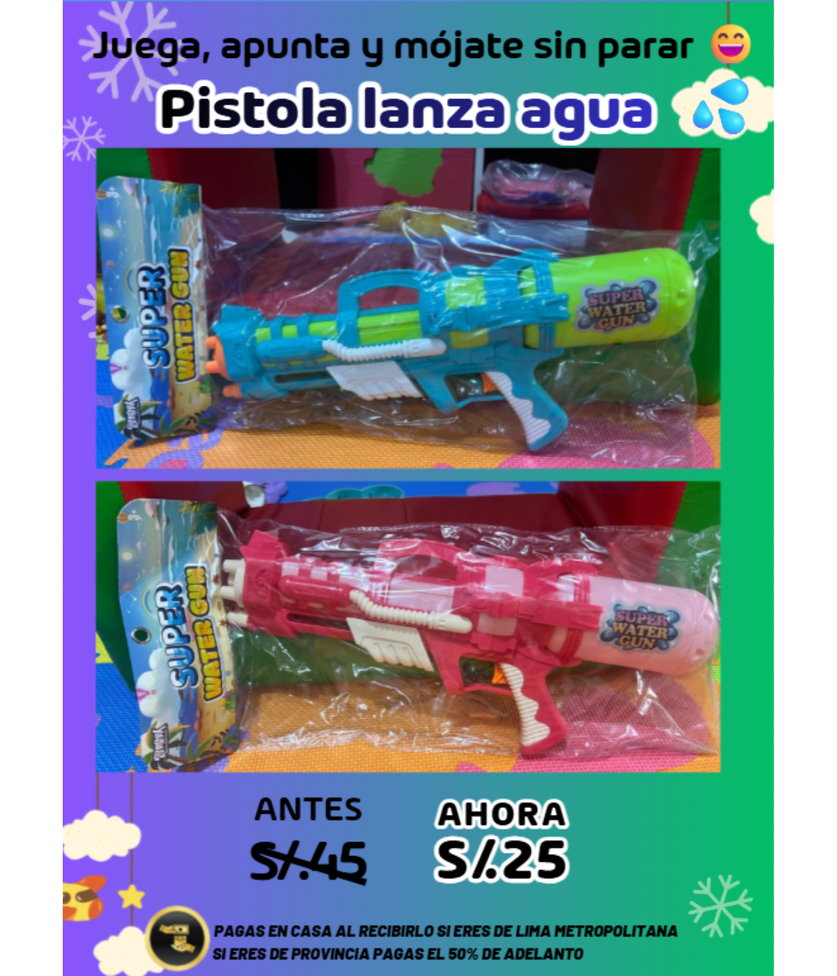 Pistola lanza agua