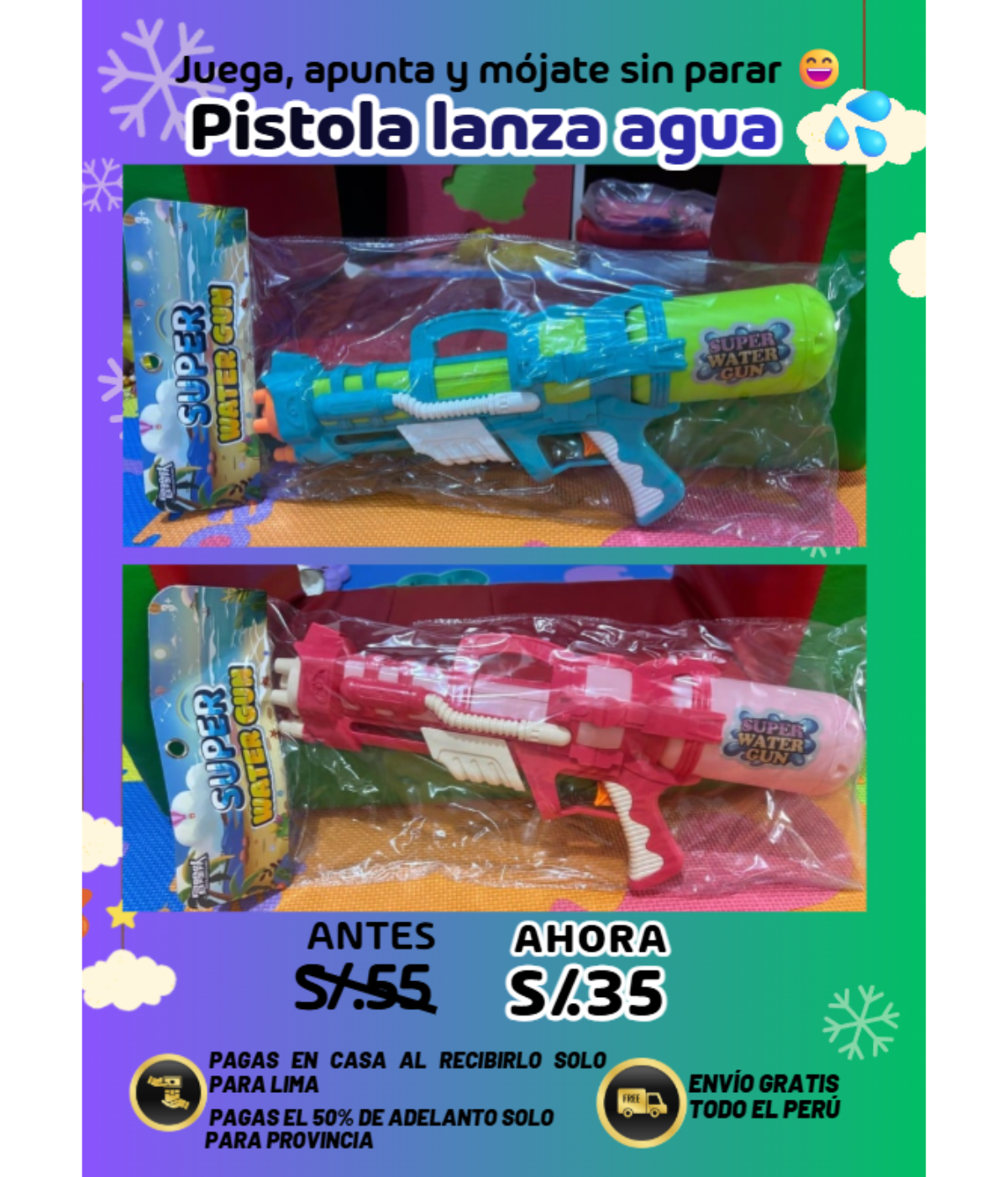 Pistola lanza agua