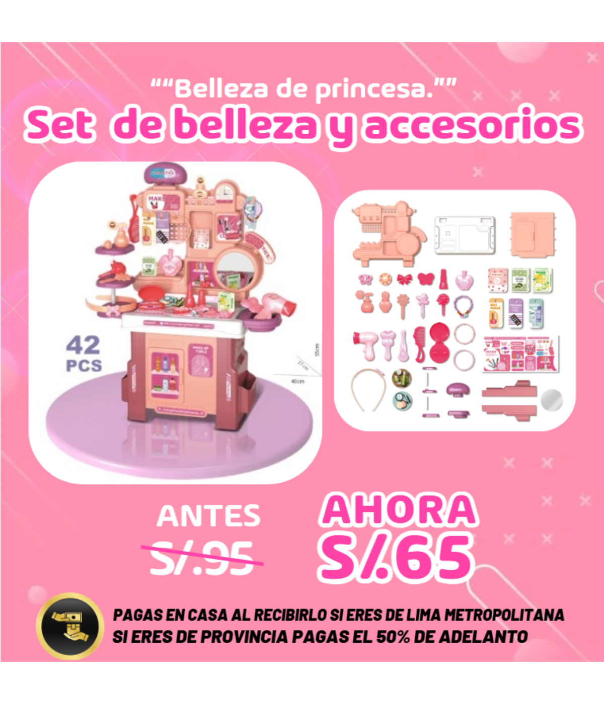 Set de belleza y accesorios (42 piezas)