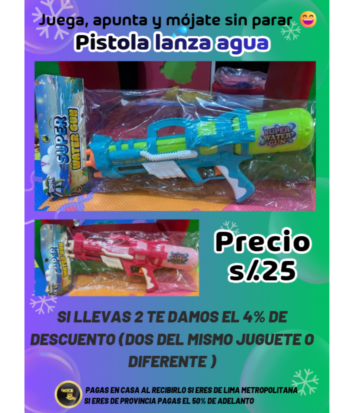 Pistola lanza agua